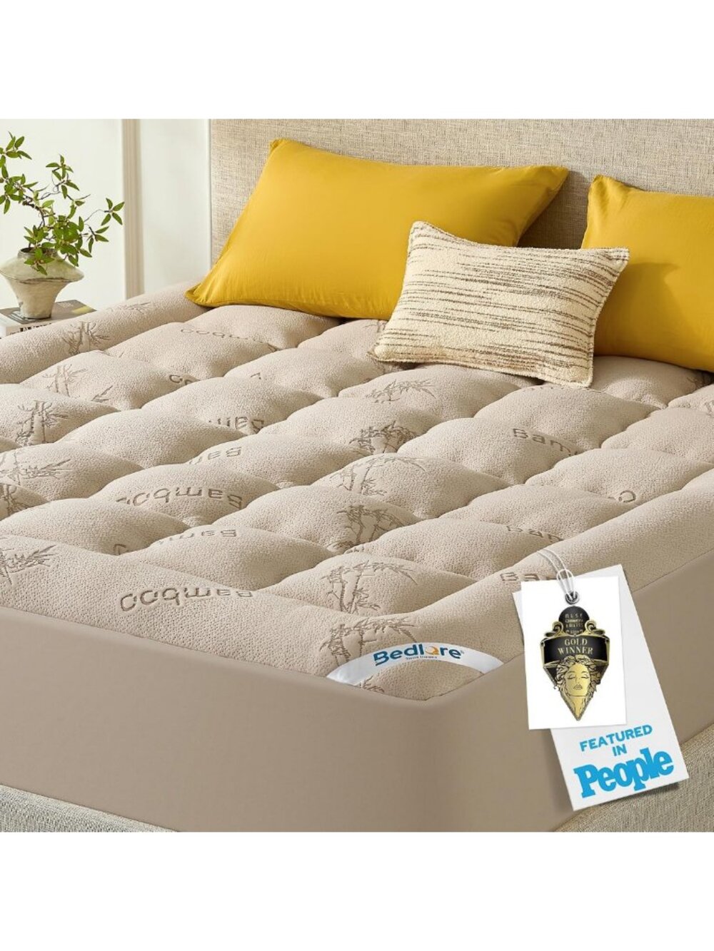 Thick Queen Mattress Topper - Plush Pillow Top Pad for Ultimate Comfort